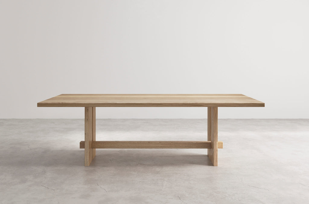 kantan rectangle wood dining table natural oak