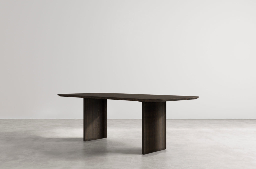 grove dining table side view espresso oak